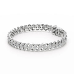 4.66 CT Round Cut Men's Cuban Bracelet