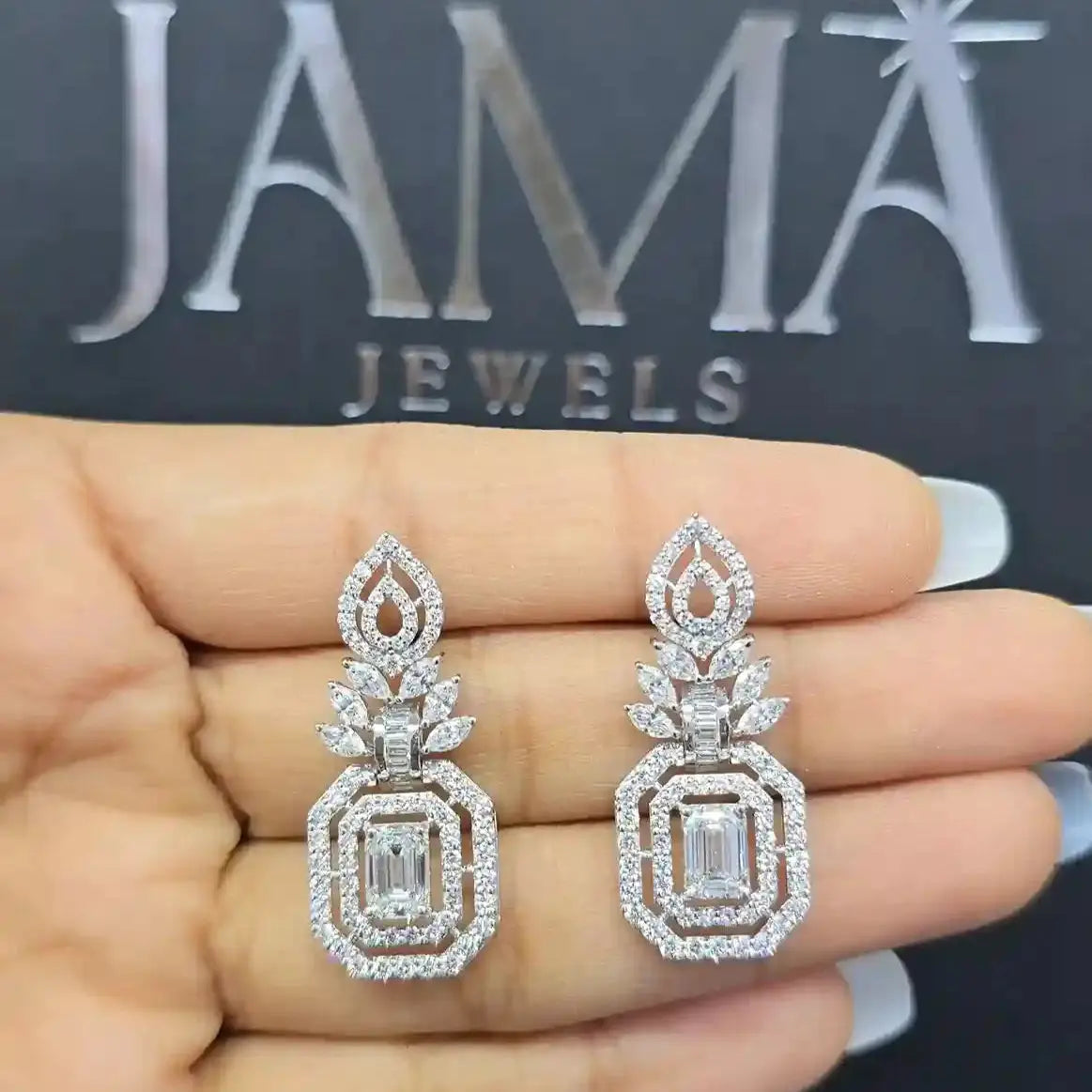4.32 CT Lab Grown Drop Earring (Ready for Delivery) Jama Jewels