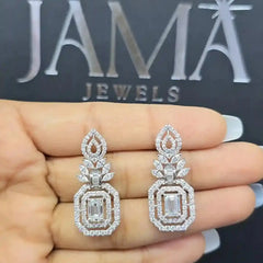 4.32 CT Lab Grown Drop Earring (Ready for Delivery) Jama Jewels