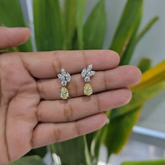 3.50 CT Marquise and Round Cut Lab Diamond Drop Earring (Ready for Delivery) Jama Jewels