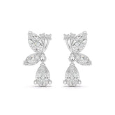 2.35 CT Pear and Marquise Cut lab Diamond Drop Earring Jama Jewels