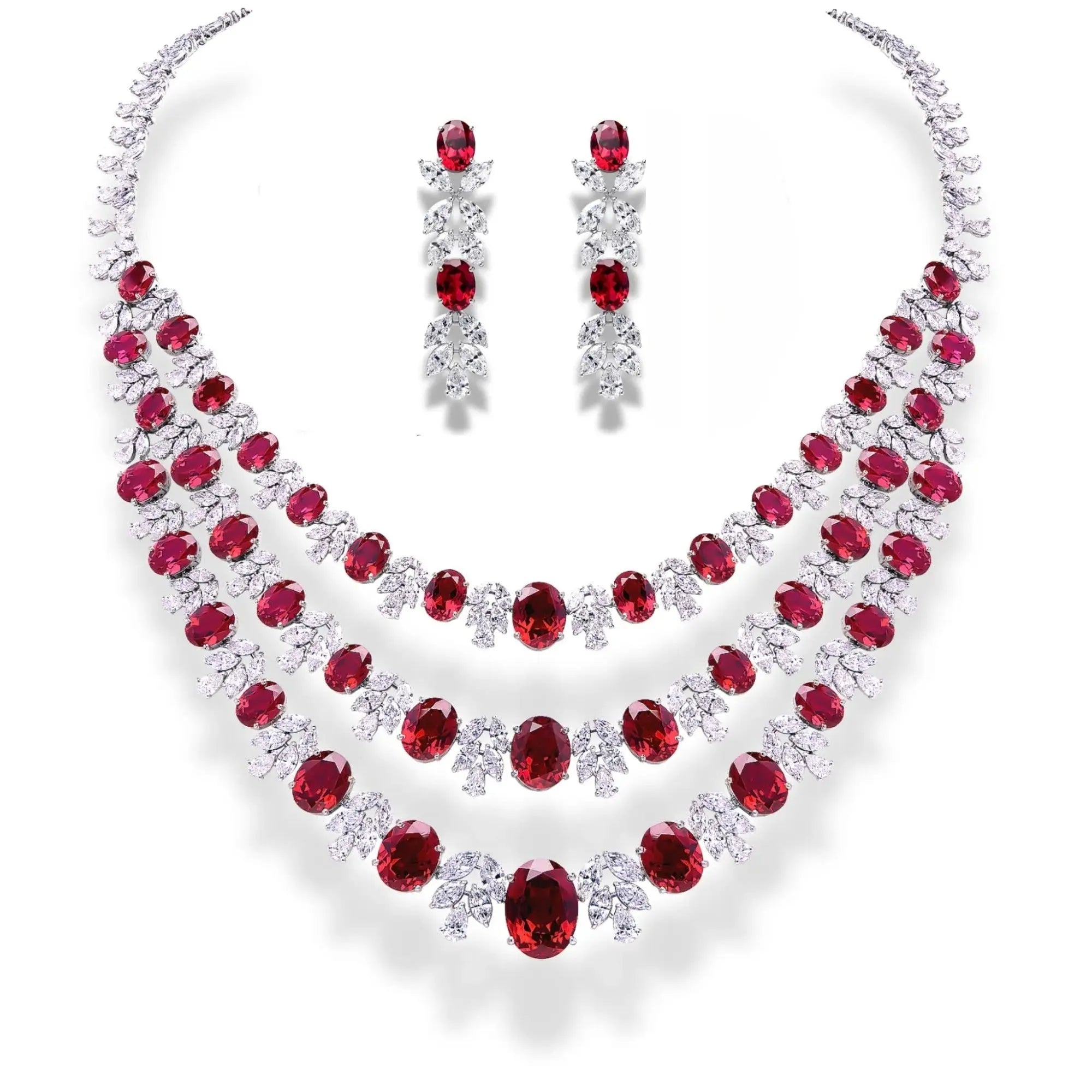 Exquisite 18 KT Gold Jewelry Collection Featuring Ruby Gemstones and Lab Diamonds Jama Jewels