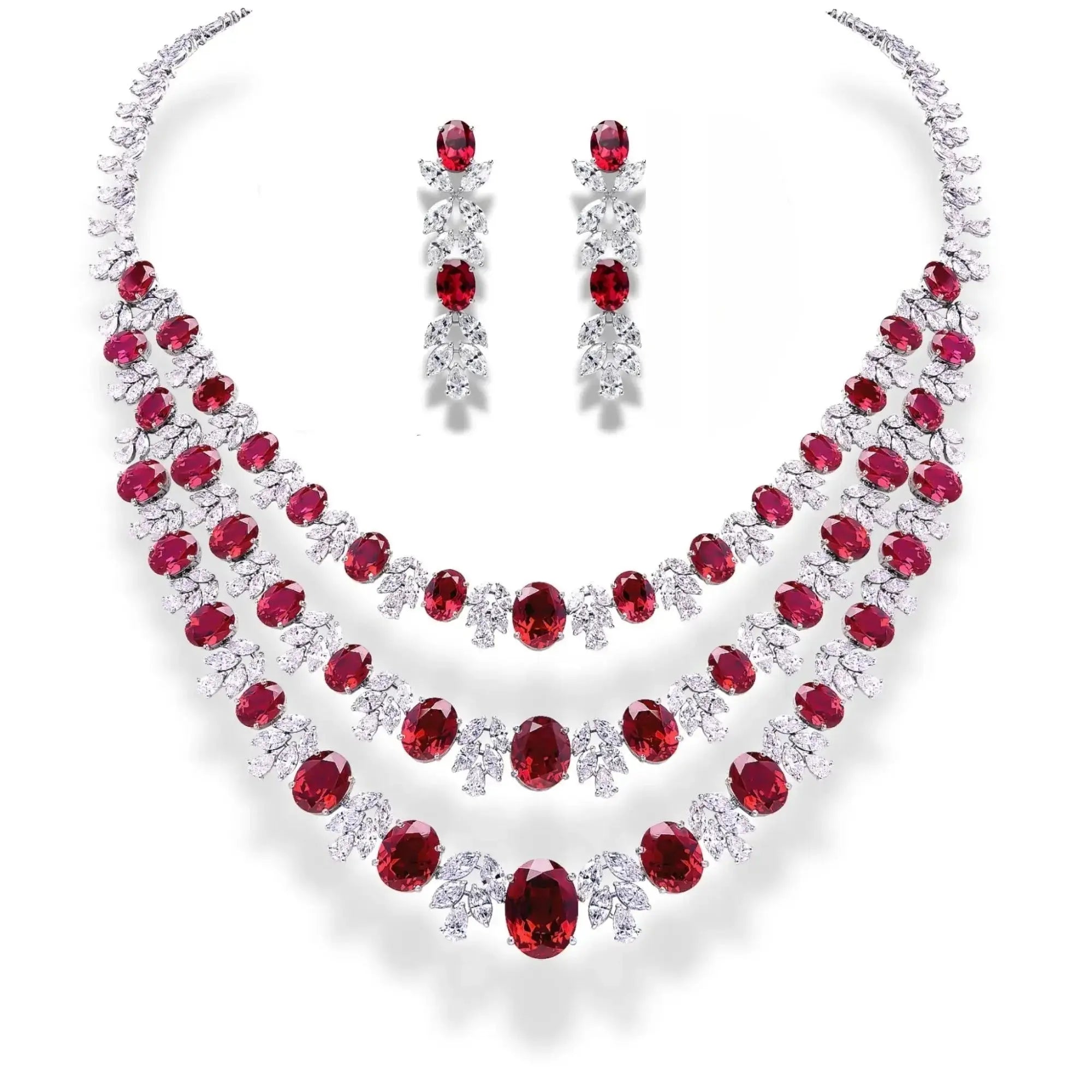 Exquisite 18 KT Gold Jewelry Collection Featuring Ruby Gemstones and Lab Diamonds Jama Jewels