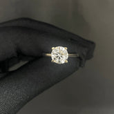 خاتم ألماس صناعي دائري الشكل بوزن 2 قيراط (جاهز للتسليم)