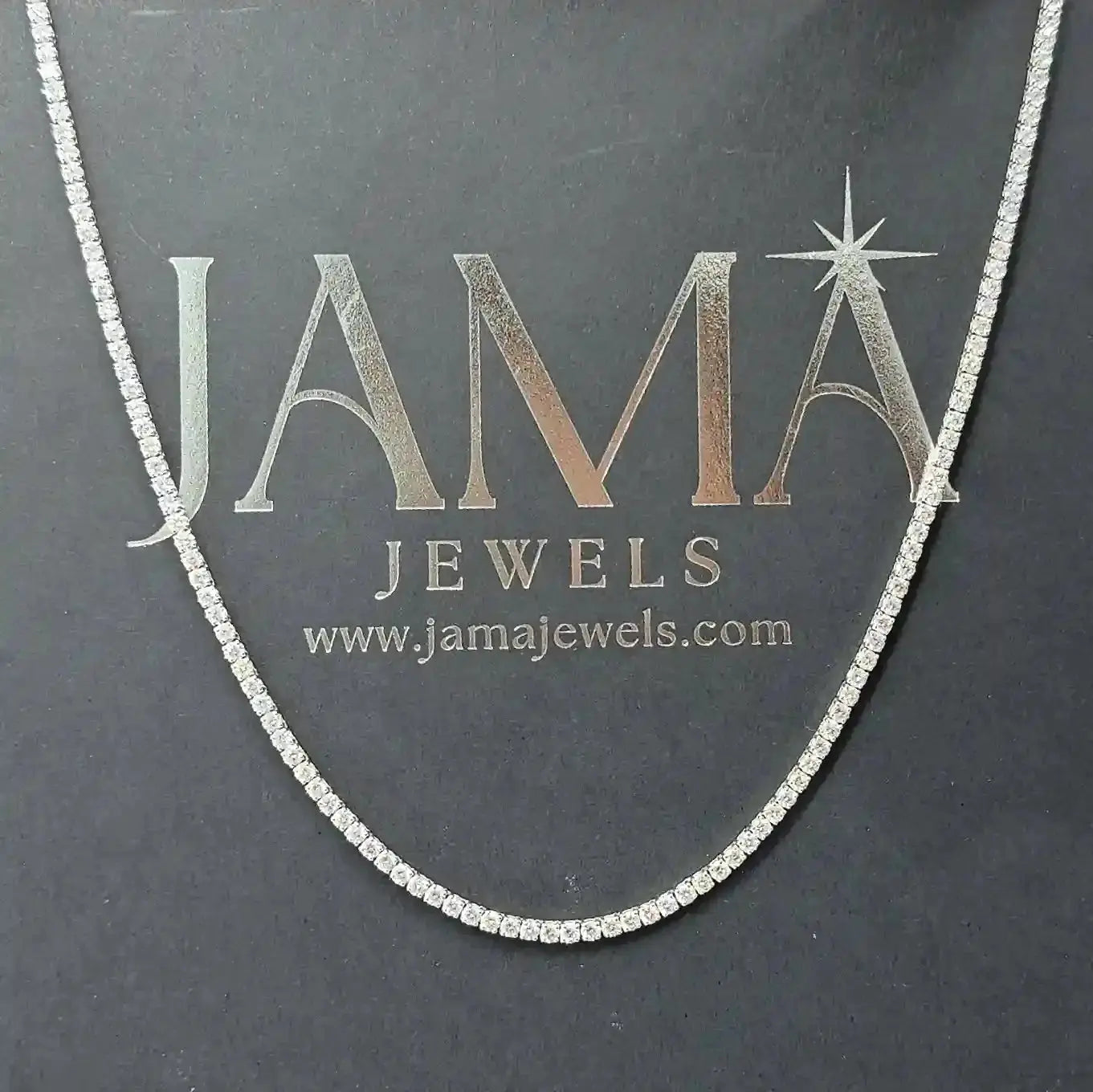 8 CT Round Cut Lab Diamond Tennis Necklace (Ready for Delivery) Jama Jewels