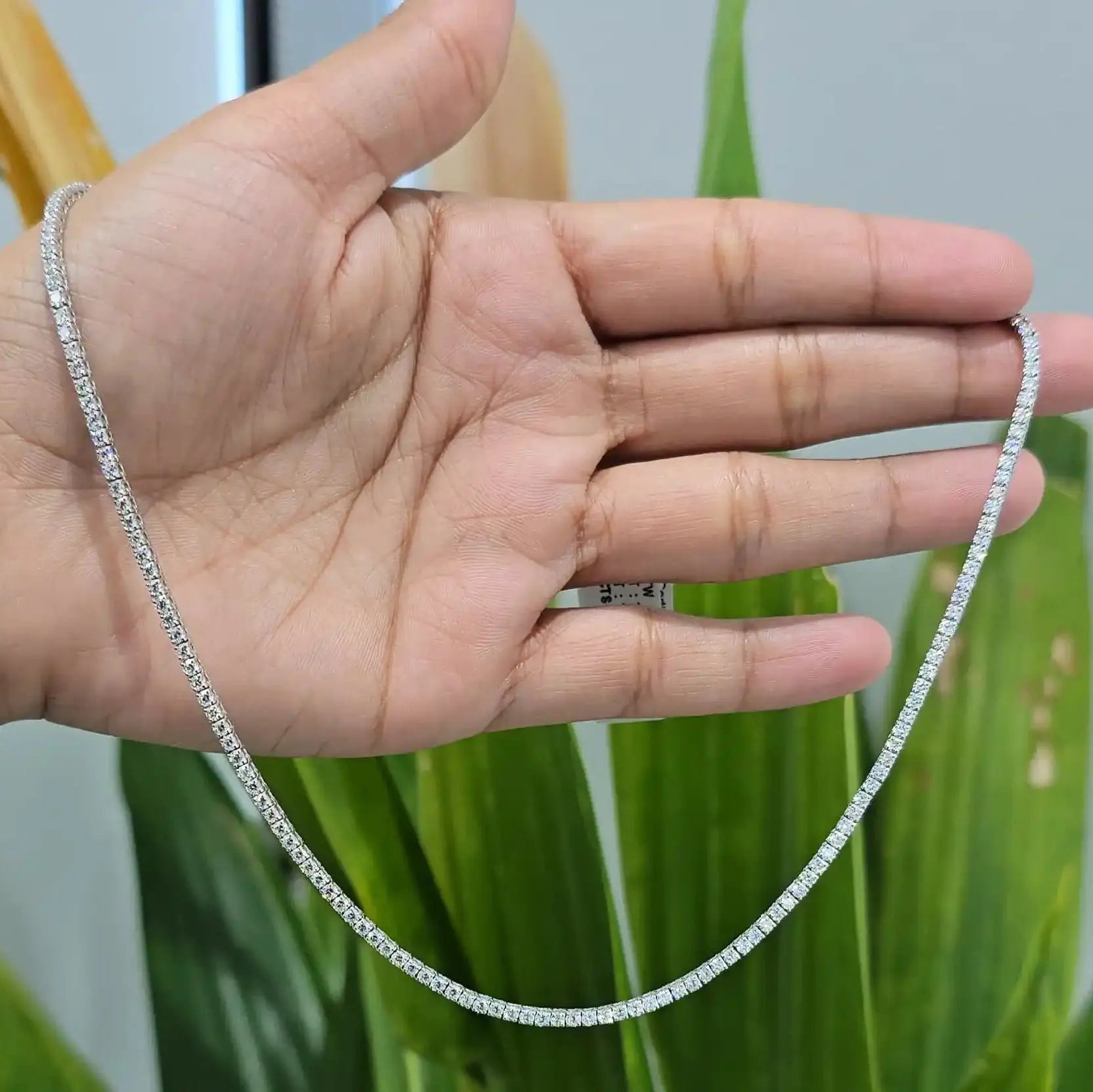 6.50 CT Round Cut Diamond Tennis Necklace (Ready for Delivery) Jama Jewels