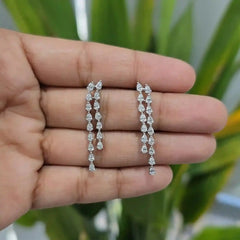 1.55 CT Pear Cut Lab Grown Diamond Dangle Earring (Ready for Delivery) Jama Jewels