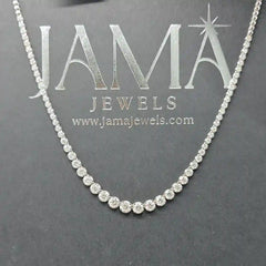 5.40 CT Graduated Diamond Tennis Necklace (Ready for Delivery) Jama Jewels