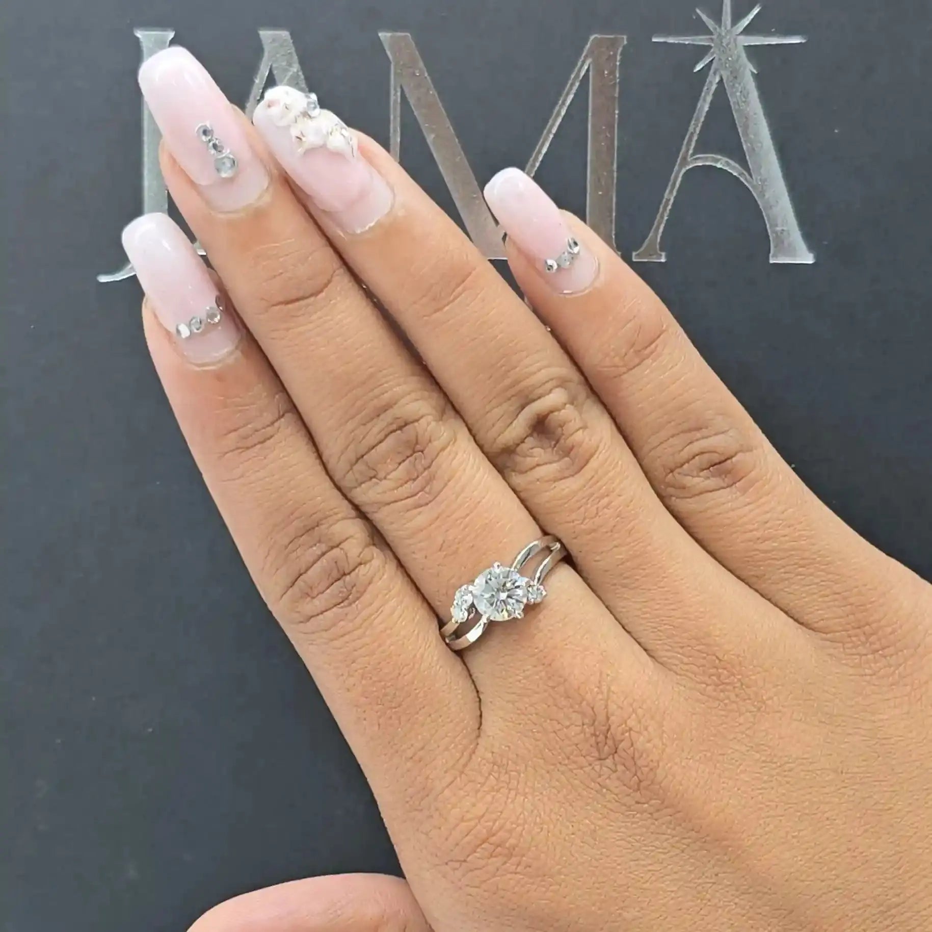 1.15 CT Round Cut Lab Diamond Swirl Ring (Ready for Delivery) Jama Jewels