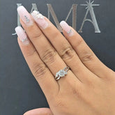 1.15 CT Round Cut Lab Diamond Swirl Ring (Ready for Delivery) Jama Jewels