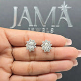 3.05 CT Flower Shaped Diamond Stud Earring (Ready for Delivery) Jama Jewels