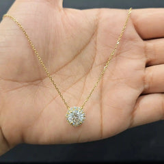 1.90 CT Round Cut Diamond Chain Pendant (Ready for Delivery) Jama Jewels