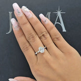 2.80 CT Oval Cut Lab Diamond Ring with Multi Shape Diamonds (Ready for Delivery) Jama Jewels