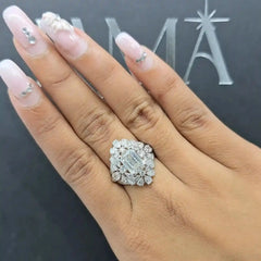 5.65 CT Emerald Cut Lab Diamond Ring (Ready for Delivery) Jama Jewels