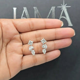 4.40 CT Multi Shape Lab Grown Diamond Drop Earring (Ready for Delivery) Jama Jewels