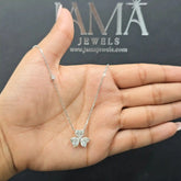 3.15 CT Flower Petal Shape Chain Pendant (Ready for Delivery) Jama Jewels