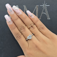 خاتم ألماس مخبري بقطع على شكل قلب بوزن 2.10 قيراط (جاهز للتسليم)