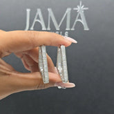 أقراط حلقية مثلثة الشكل بوزن 10.70 قيراط (جاهزة للتسليم)