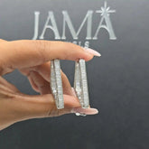 10.70 CT Triangle Shape Hoop Earring (Ready for Delivery) Jama Jewels