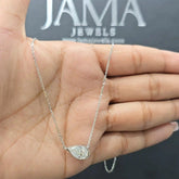 1.55 CT Pear Shape Solitaire Diamond Chain Pendant (Ready for Delivery) Jama Jewels