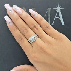 1.55 CT Multi Layer Round Diamond Ring with a Band (Ready for Delivery) Jama Jewels