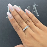 1.30 CT Muli Shape Half Eternity Lab Diamond Ring (Ready for Delivery)