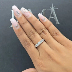1.30 CT Muli Shape Half Eternity Lab Diamond Ring (Ready for Delivery) Jama Jewels