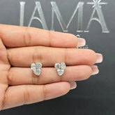 2.40 CT Three Stone Diamond Stud Earring (Ready for Delivery) Jama Jewels