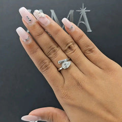 1.55 CT Bypass Pear Cut Lab Diamond Ring (Ready for Delivery) Jama Jewels