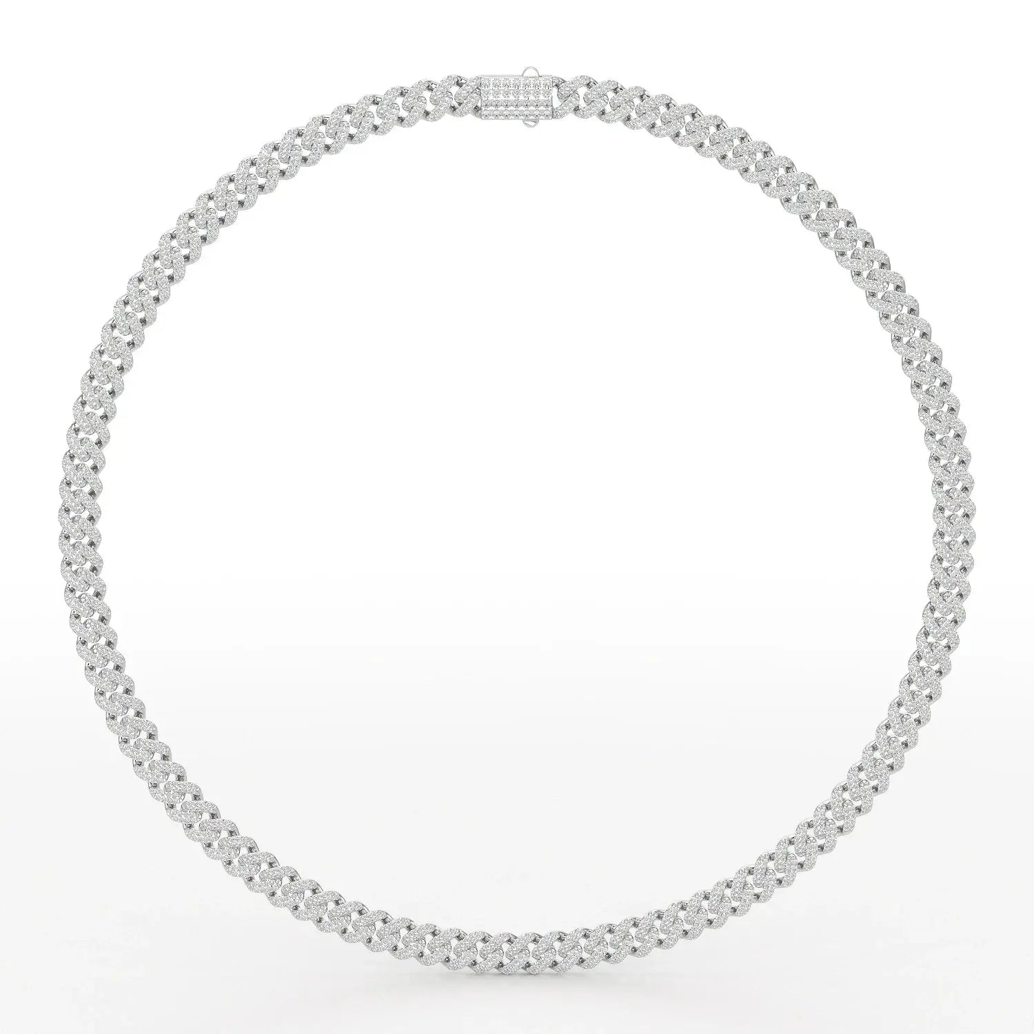 11.48 CT Round Cut Men's Cuban Chain Jama Jewels