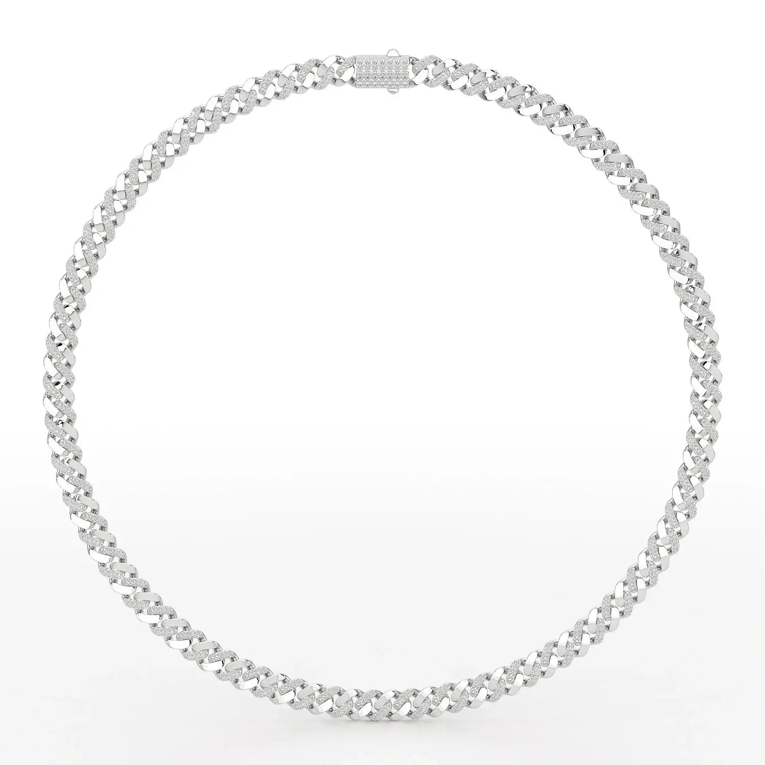6 CT Round Cut Men's Cuban Chain Jama Jewels