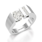 2.2 CT Round Cut Lab Diamond Men's Ring Jama Jewels