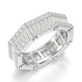 4.45 CT Baguette Cut Lab Diamond Men's Ring Jama Jewels