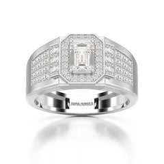 1.72 CT Round Shape Lab Diamond Men's Ring