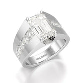 6 CT Emerald Cut Lab Diamond Men's Ring Jama Jewels