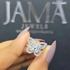 0.75 CT Lab Diamond Butterfly Shaped Ring (Ready for Delivery) Jama Jewels