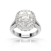 9.77 CT Cushion Cut Halo Lab Diamond Ring