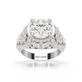 4.16 CT Round Cut Halo Engagement Lab Diamond Ring