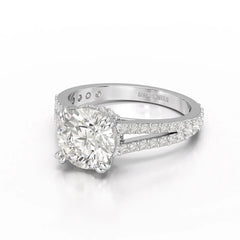 2.65 CT Round Cut Hidden Halo Lab Diamond Ring Jama Jewels