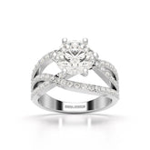 3.23 CT Round Cut Layered Lab Diamond Ring Jama Jewels