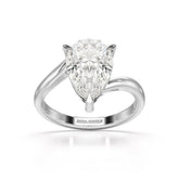 3 CT Pear Cut Solitaire Lab Diamond Ring Jama Jewels