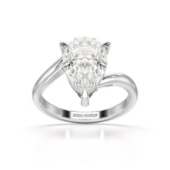 3 CT Pear Cut Solitaire Lab Diamond Ring Jama Jewels