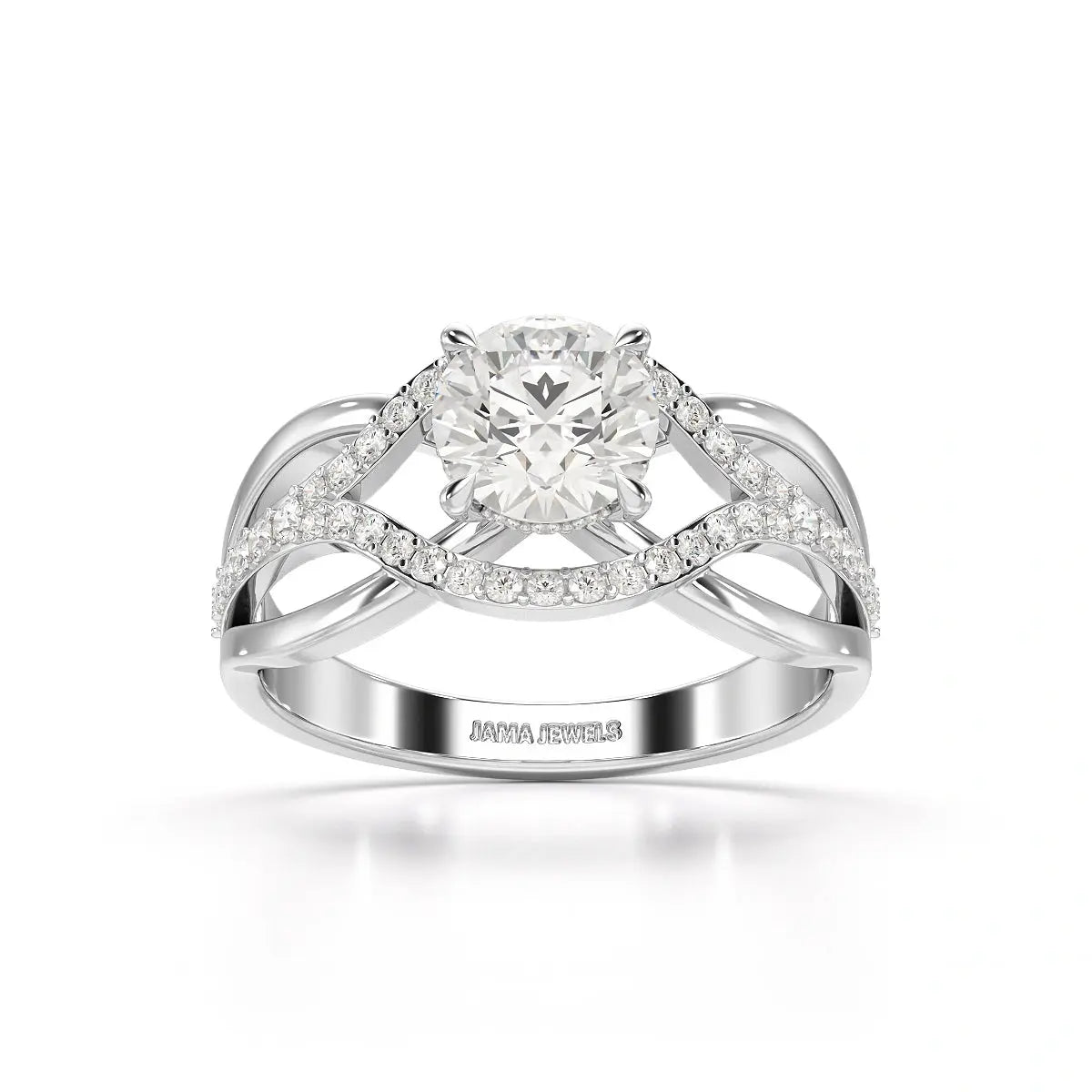 1.35 CT Layered Round Cut Lab Diamond Ring