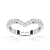 0.57 CT Half Eternity Round Cut Lab Diamond Ring