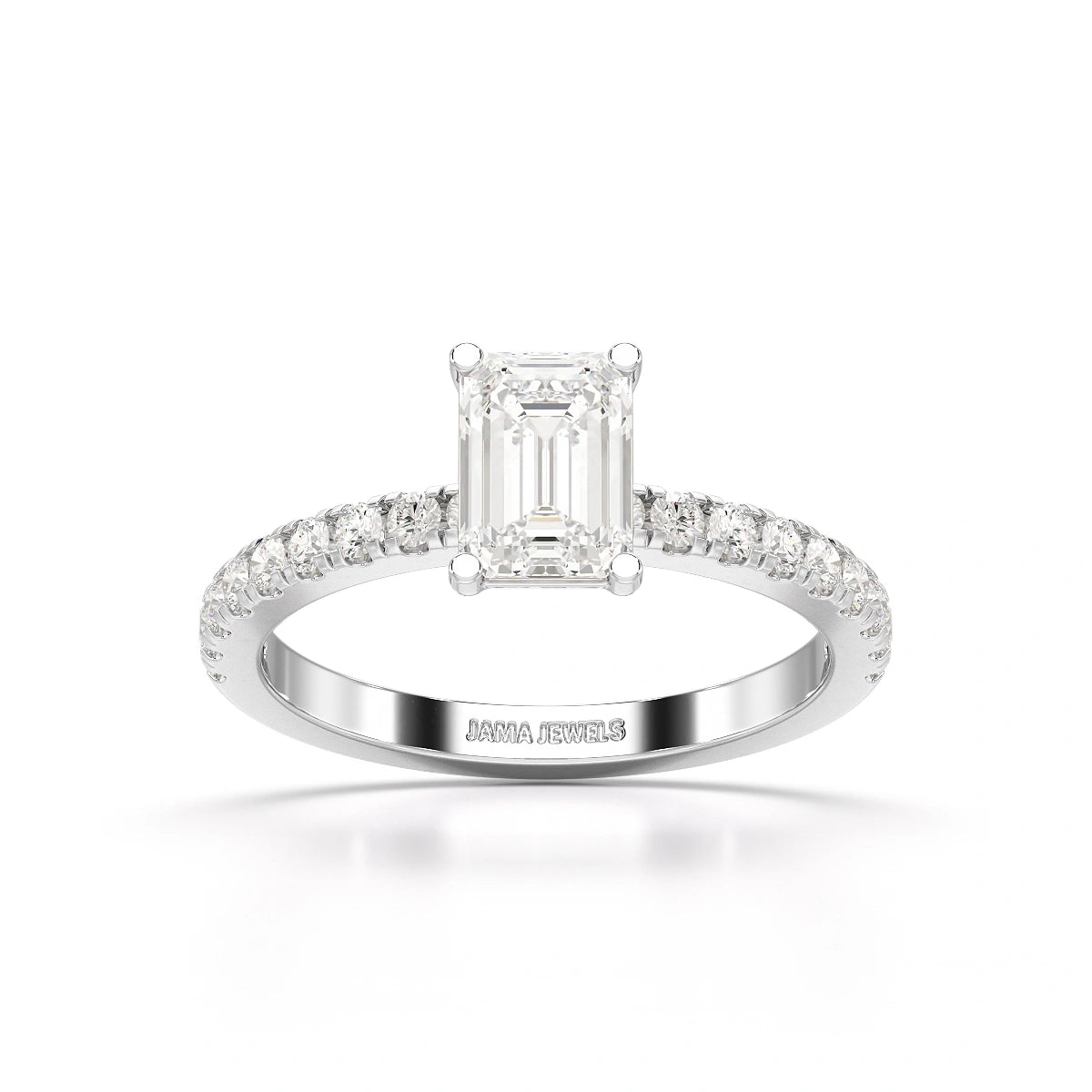 1 CT Classic Emerald Cut Lab Diamond Ring