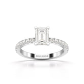 1 CT Classic Emerald Cut Lab Diamond Ring