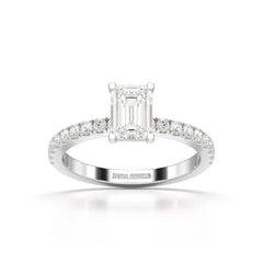 1 CT Classic Emerald Cut Lab Diamond Ring