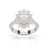 2.12 CT Oval Cut Halo Lab Diamond Ring