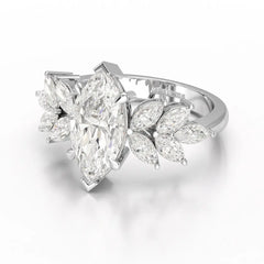 3.7 CT Marquis Cut Lab Diamond Ring Jama Jewels