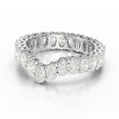2.5 CT Oval Cut Eternity Lab Diamond Ring Jama Jewels